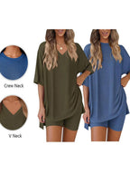 Oversized Top & Biker Shorts Lounge Set