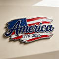 Celebrating the 250th anniversary of the United States, Patriot car badge stickers