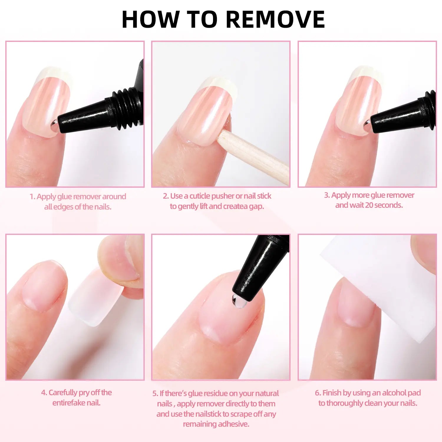 30-Piece Blush Glossy Press-On Nails – Short Natural Everyday Manicure