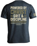 Powered By Christ, Grit & Discipline T-Shirt