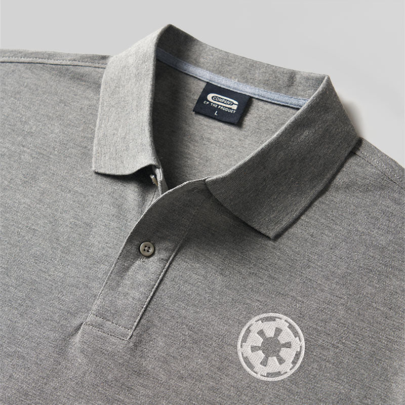 Premium Sci-Fi Embroidered Black Polo Shirt | Galactic Emblem Geek Apparel (M-5XL)