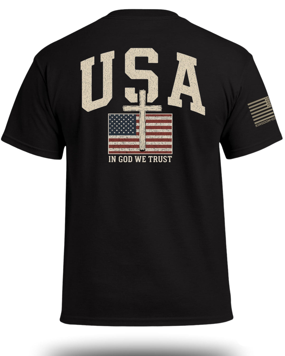 USA Flag Cross Patriotic T-Shirt