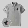 Cat What? Geek Embroidered Polo Shirt