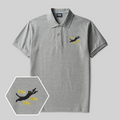Pew Pew Pew Cat Geek Embroidered Polo Shirt