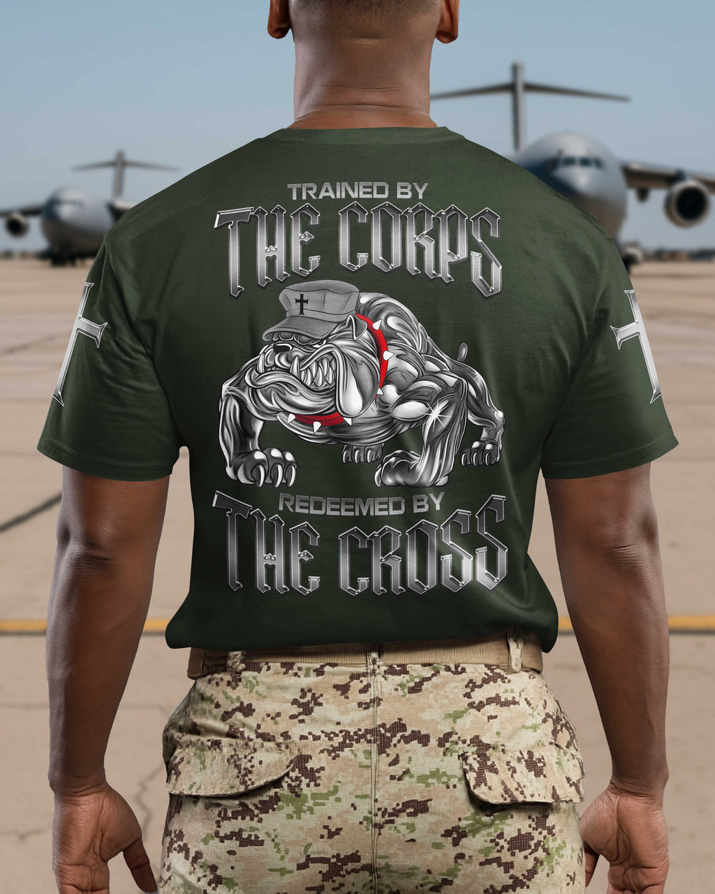 Trained By The Corps Redeemed By The Cross T-Shirt