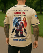T-Shirt "Die stärksten Schädel tragen das Kreuz"