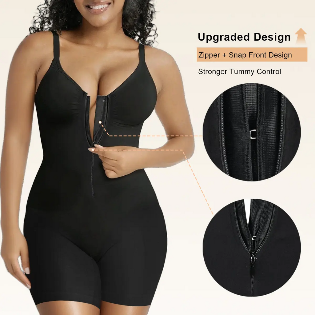 Women's Zip-Up Shapewear Bodysuit | Tummy Control Seamless Body Shaper