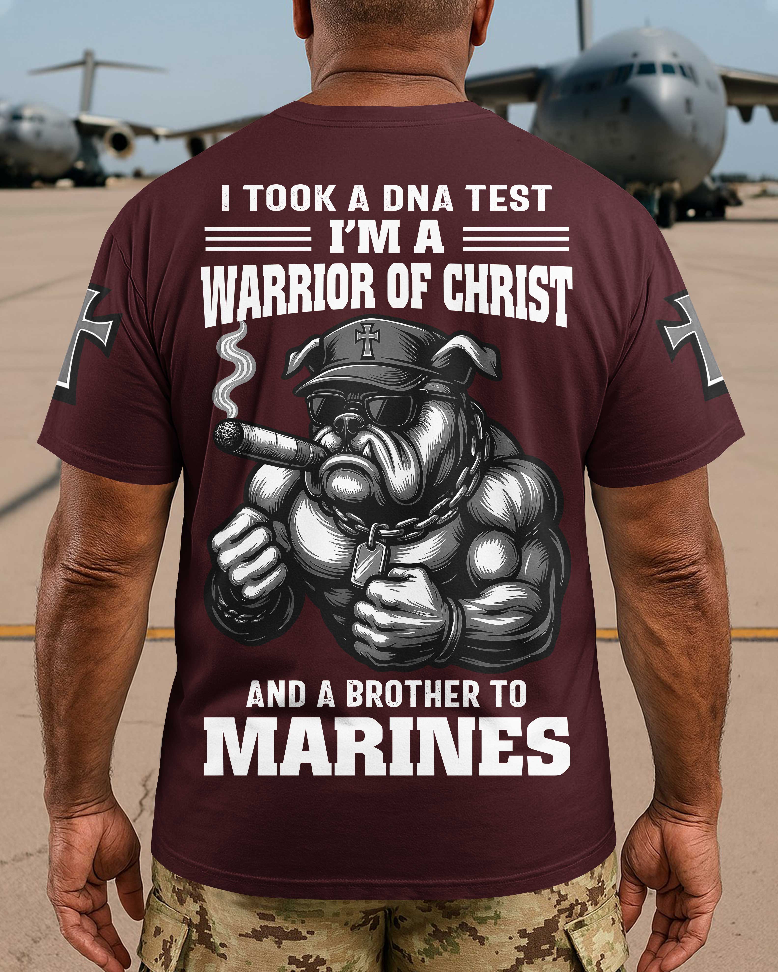 J'ai fait un test ADN je suis un guerrier du Christ T-shirt