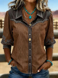 Women's Casual Retro Cotton Linen Shirt