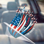 America 250th Anniversary Decal 1776-2026 Patriotic USA Flag Car Window Sticker