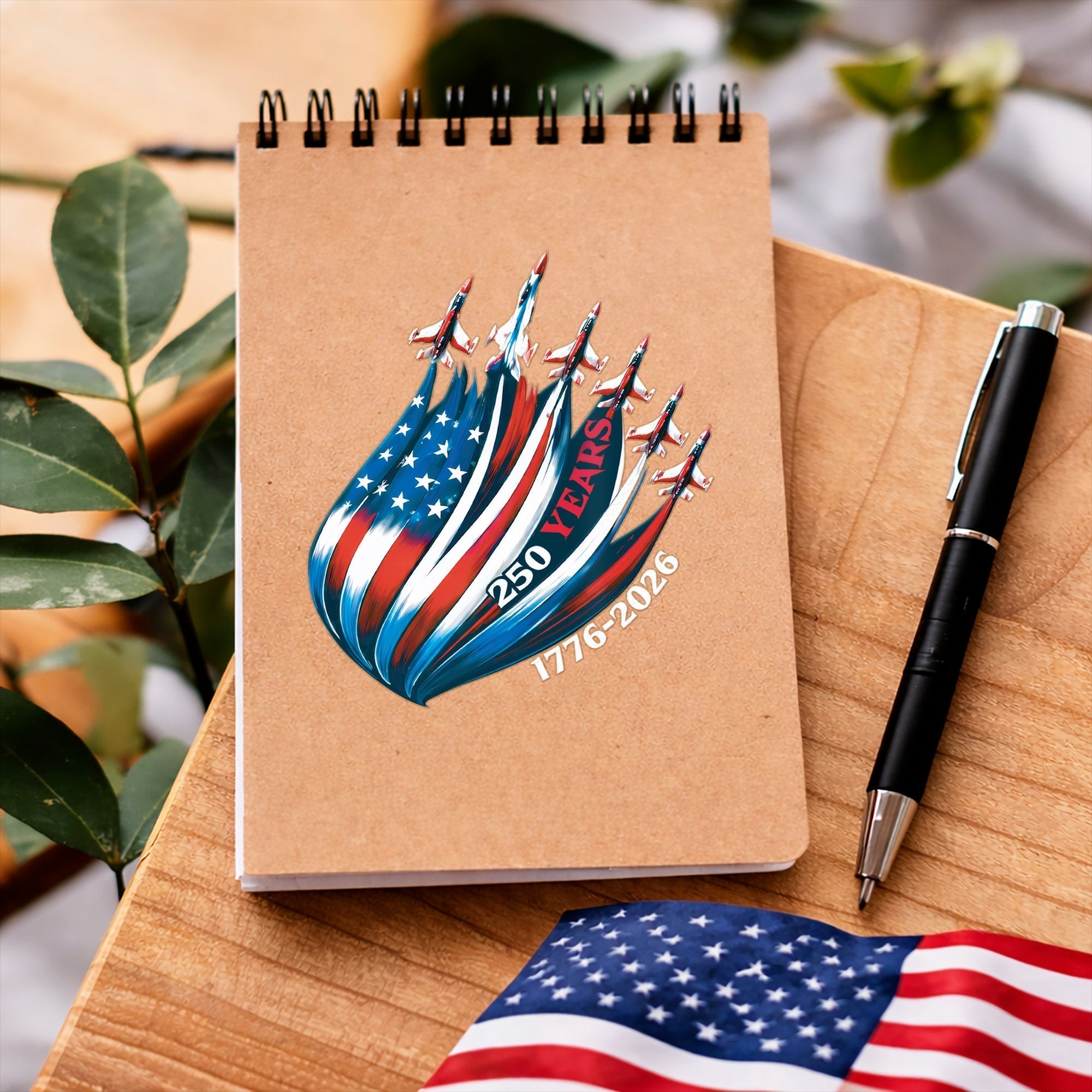 America 250th Anniversary Decal 1776-2026 Patriotic USA Flag Car Window Sticker