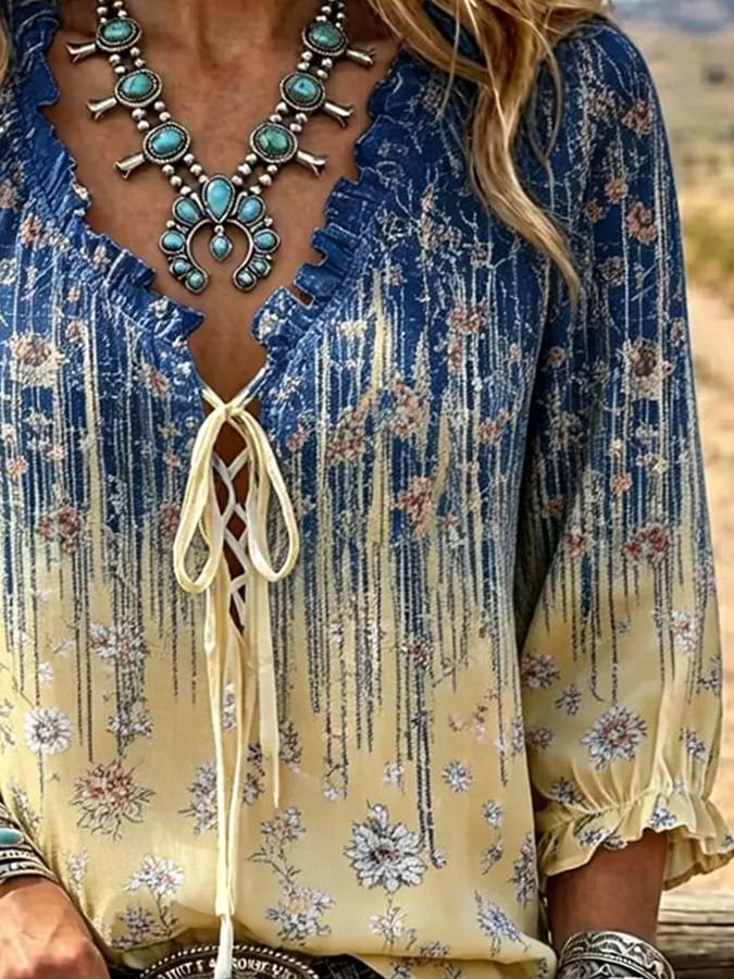 Women'S Casual Printed Top