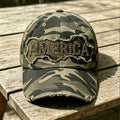 Retro Camouflage Art Print Casual Baseball Cap
