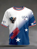 Men's America 250th Anniversary Art Print Casual T-Shirt