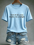 Damen Top mit Glaubenskreuz "Jesus Der Weg, Die Wahrheit & Das Leben" Print