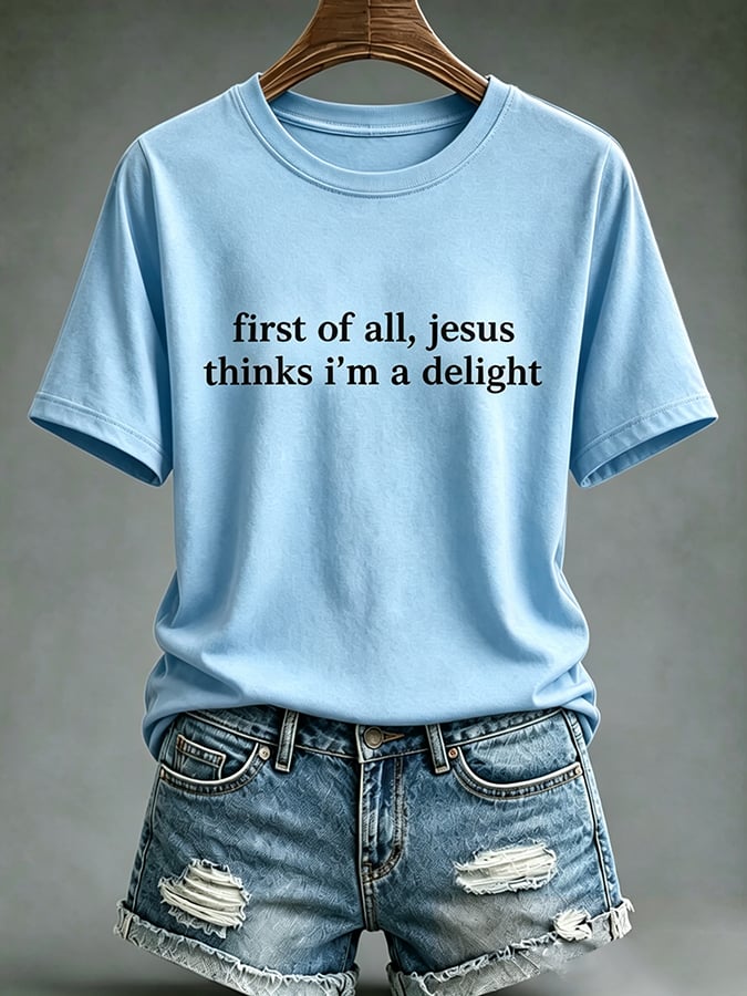 Damen Top mit Glaubenskreuz "Jesus Der Weg, Die Wahrheit & Das Leben" Print