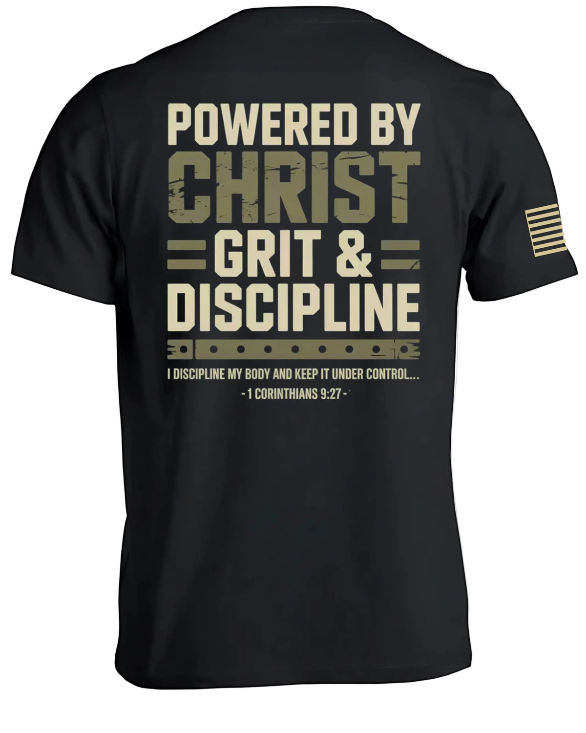 Powered By Christ, Grit & Discipline T-Shirt