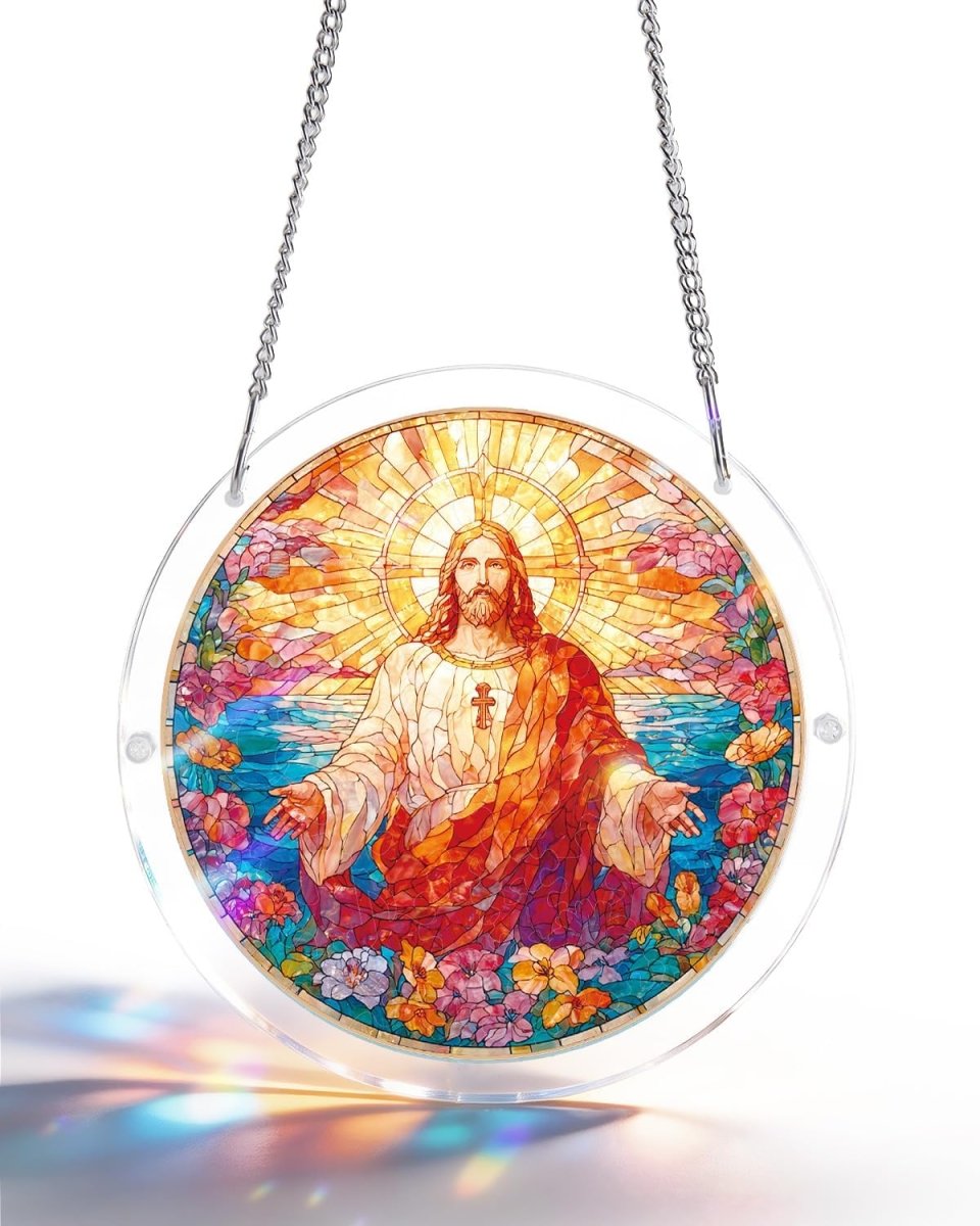 Attrape-soleil puzzle en acrylique - Lumière sainte de Jésus