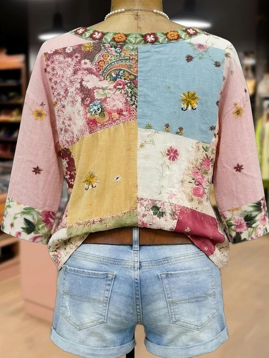 Women'S Casual Cotton Linen Top