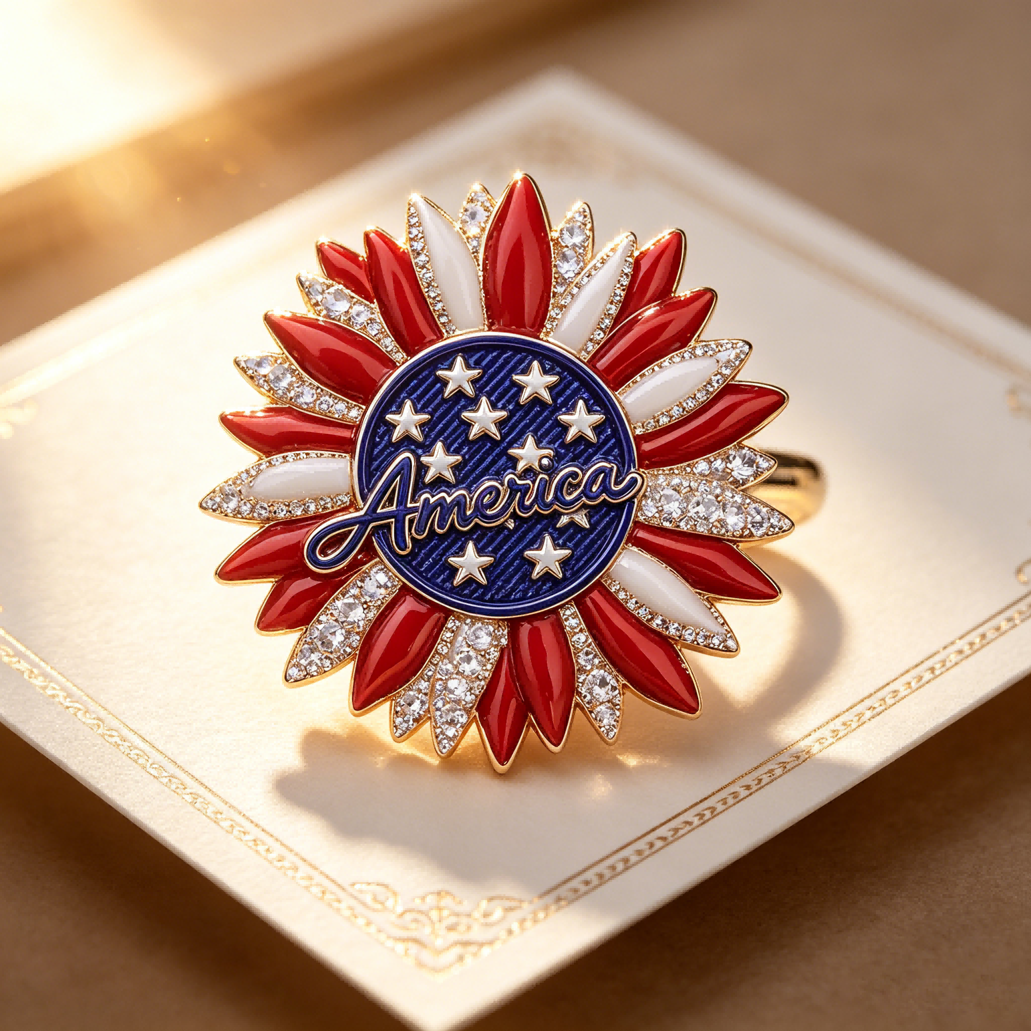 American Elemental Patriot Commemorative Brooch
