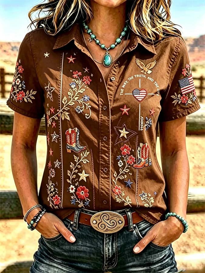 Women'S Casual Printed Top