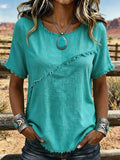 Women'S Casual Loose Tassel Top