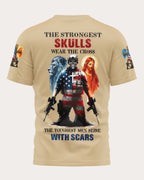 T-Shirt "Die stärksten Schädel tragen das Kreuz"