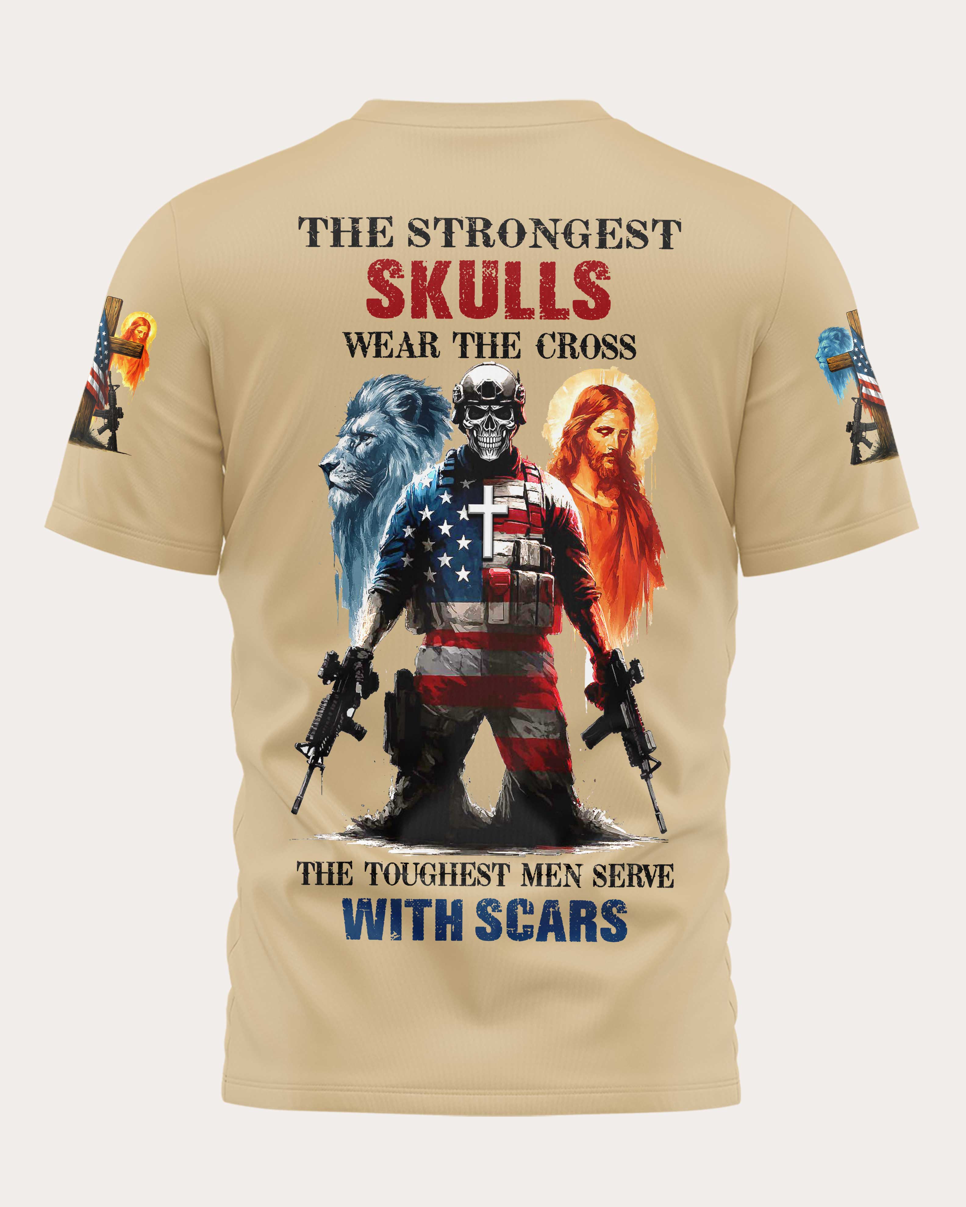 T-Shirt "Die stärksten Schädel tragen das Kreuz"