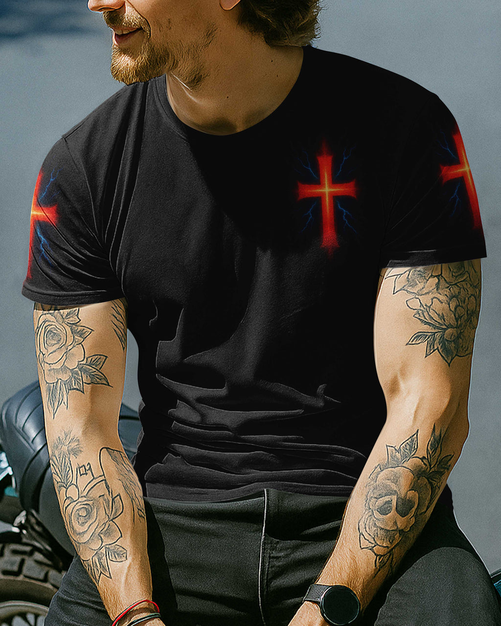Fueled By Grace Allover-Print T-Shirt