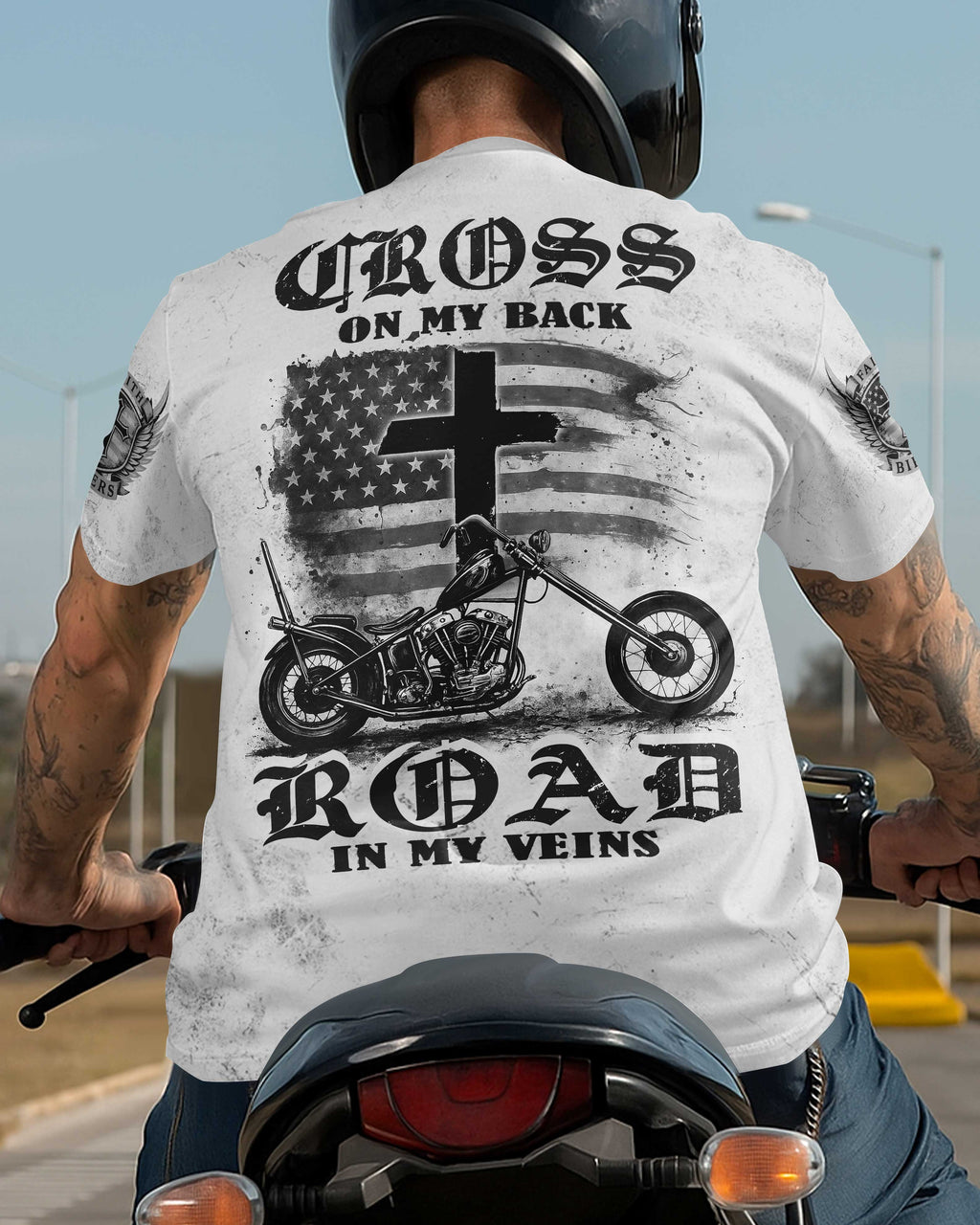 Kreuz auf meinem Rücken All-Over-Print T-Shirt