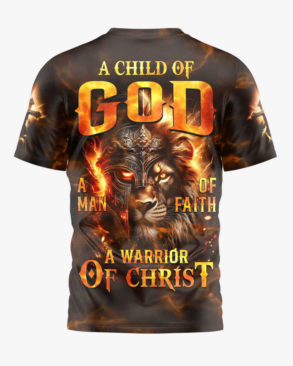 Ein Kind Gottes Ein Mann des Glaubens Ein Krieger Christi All Over Print T-Shirt