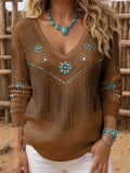 Women's Western Ethnic Print Top