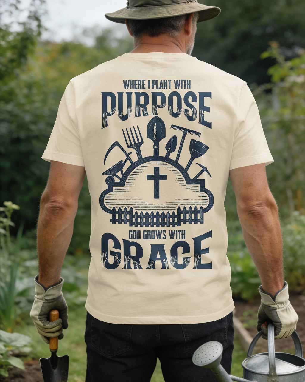 Wo Ich Mit Absicht Pflanze, Wächst Gott Mit Anmut T-Shirt