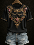 Damen T-Shirt mit "God's Daughter"-Aufdruck