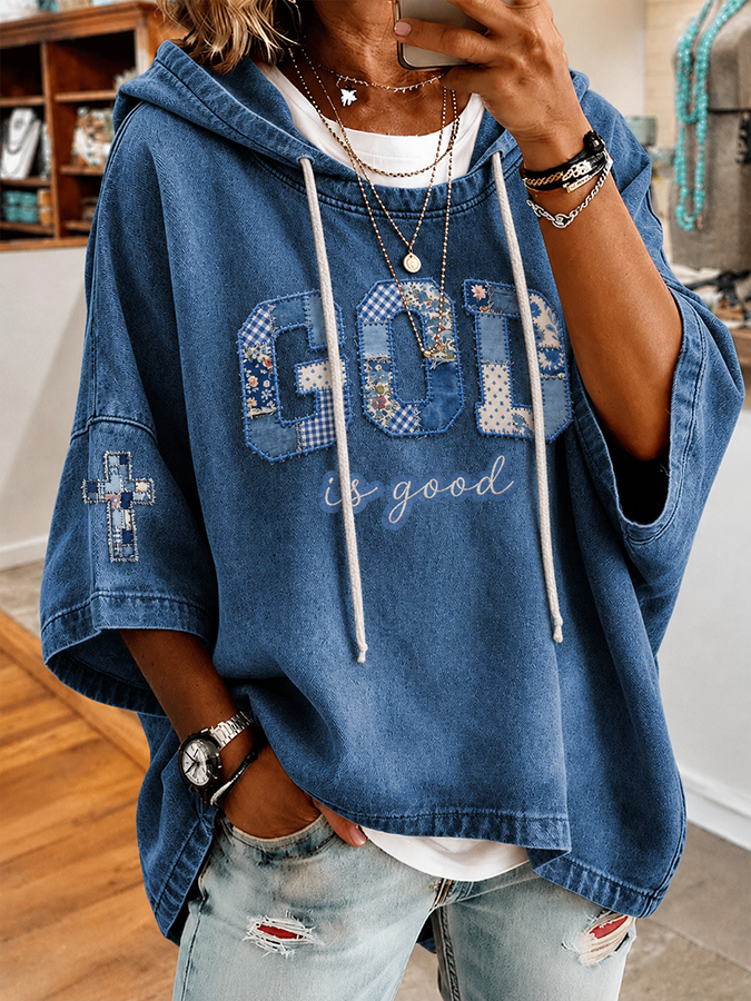 Women'S Kind God Printed Hoodie