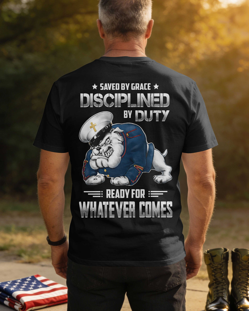 Aus Gnade gerettet, durch Pflicht diszipliniert, bereit für alles, was kommt T-Shirt
