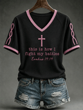 Women's Breast Cancer Awareness Faith-Themed Graphic Top