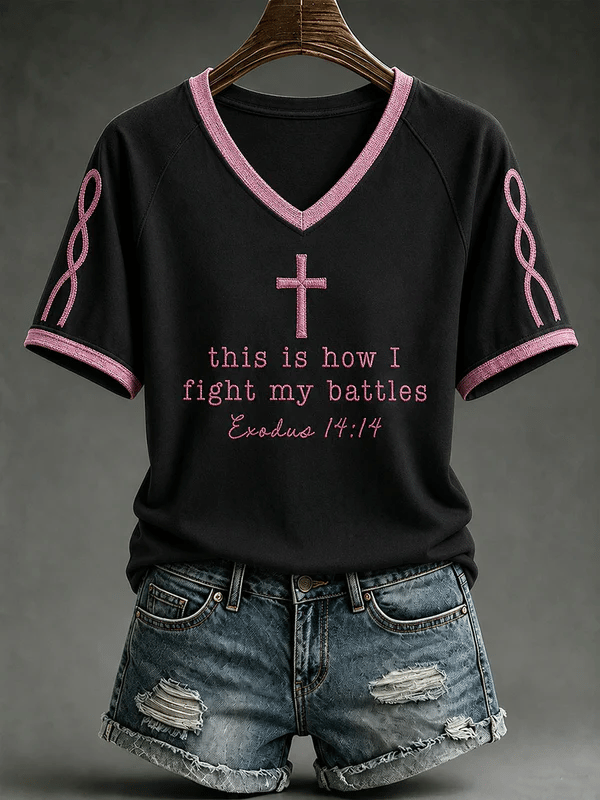 Women's Breast Cancer Awareness Faith-Themed Graphic Top