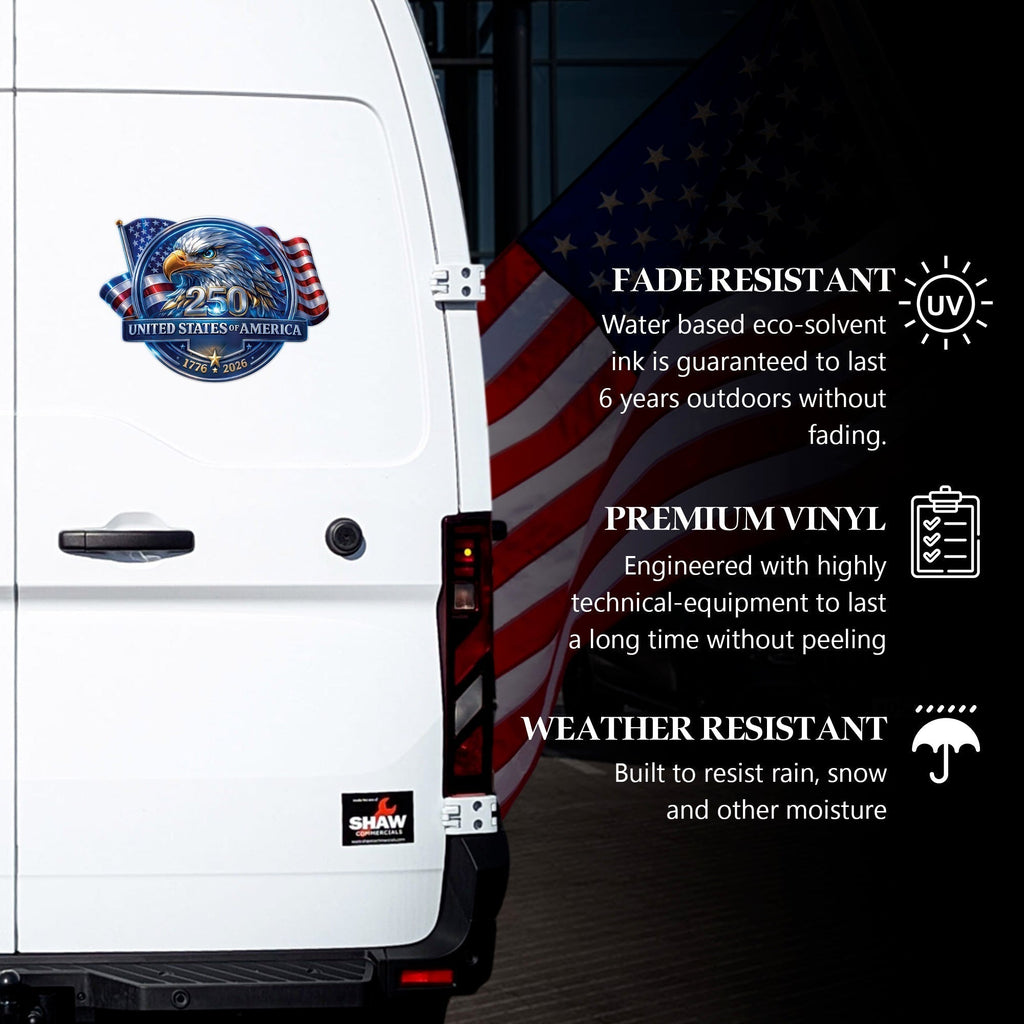 USA 250th Anniversary Eagle Decal – United States of America 1776–2026 Patriotic