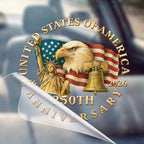 USA Flag Eagle Liberty Bell 250th Anniversary Decal 1776-2026 Patriotic Sticker