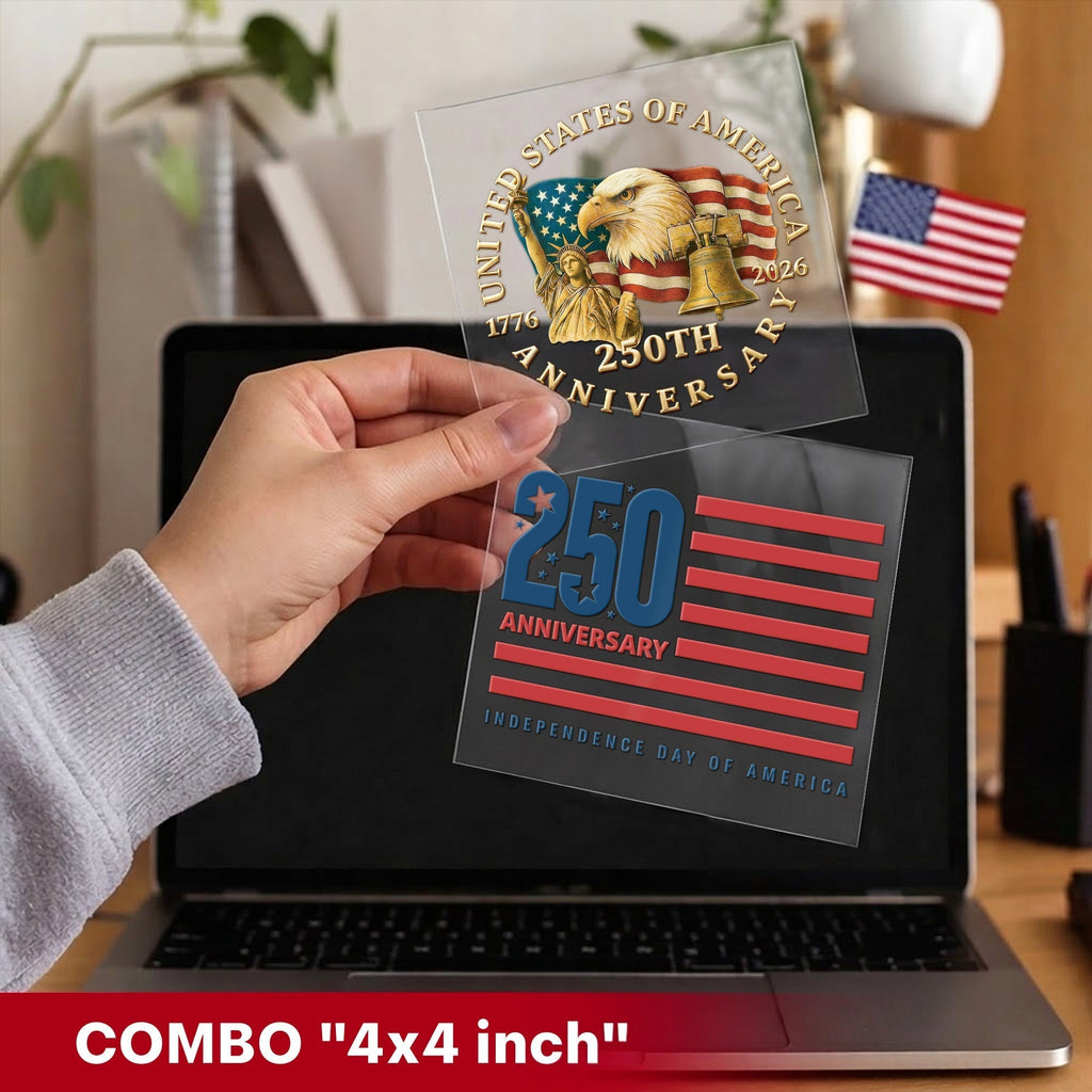 USA Flag Eagle Liberty Bell 250th Anniversary Decal 1776-2026 Patriotic Sticker