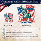 USA Flag Liberty Statue 250th Anniversary Decal Sticker 1776-2026