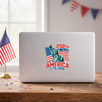 USA Flag Liberty Statue 250th Anniversary Decal Sticker 1776-2026