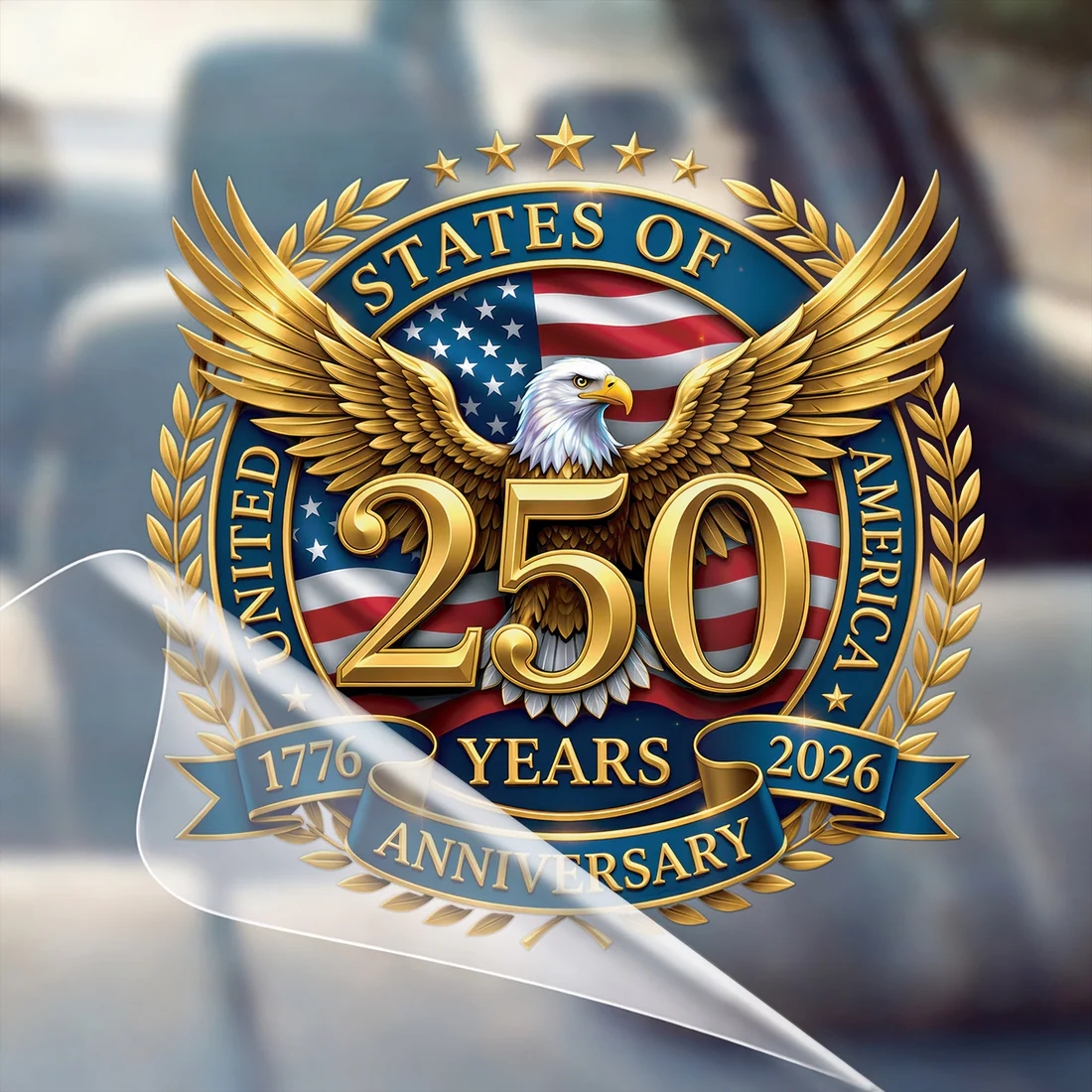 🔥 LIMITED TIME OFFER – 250th Anniversary Golden Eagle Patriotic Decal