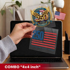 USA Eagle Flag 250th Anniversary Decal 1776-2026 Patriotic Sticker