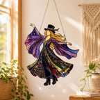 💥💃 Stevie Nicks 🤘 Handmade Stained Glass Spinning Suncatcher