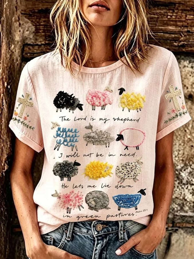 Damen T-Shirt mit Glaubens-Print