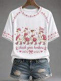 Women's Breast Cancer Awareness Print Top