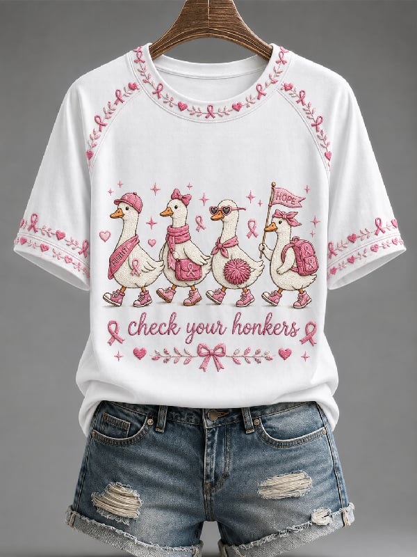 Women's Breast Cancer Awareness Print Top