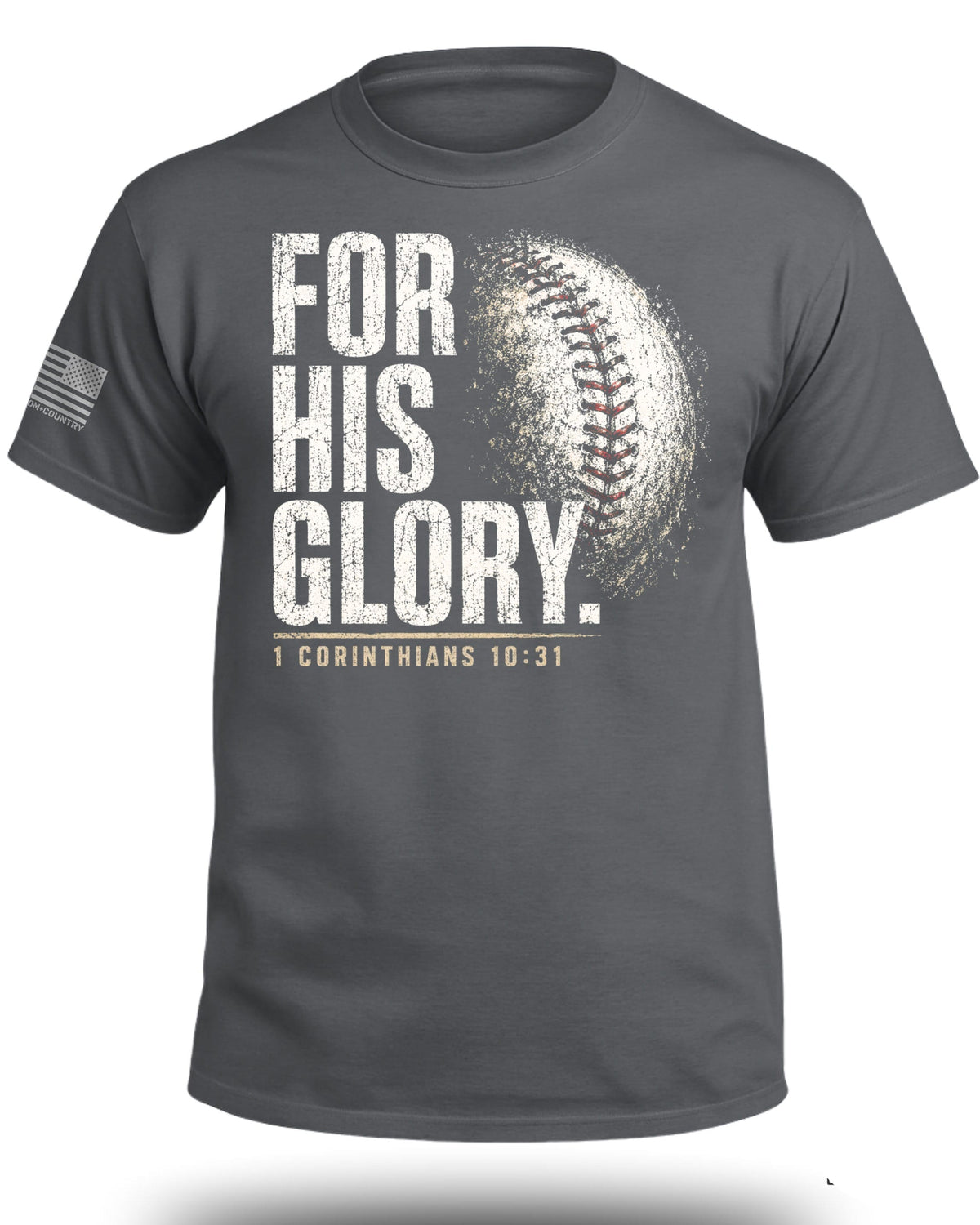 For His Glory Baseball T-Shirt